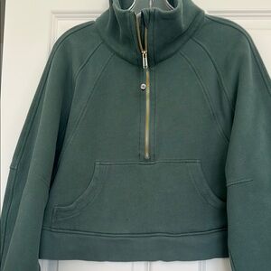 Lululemon oversized scuba half zip Pullover with gold hardware